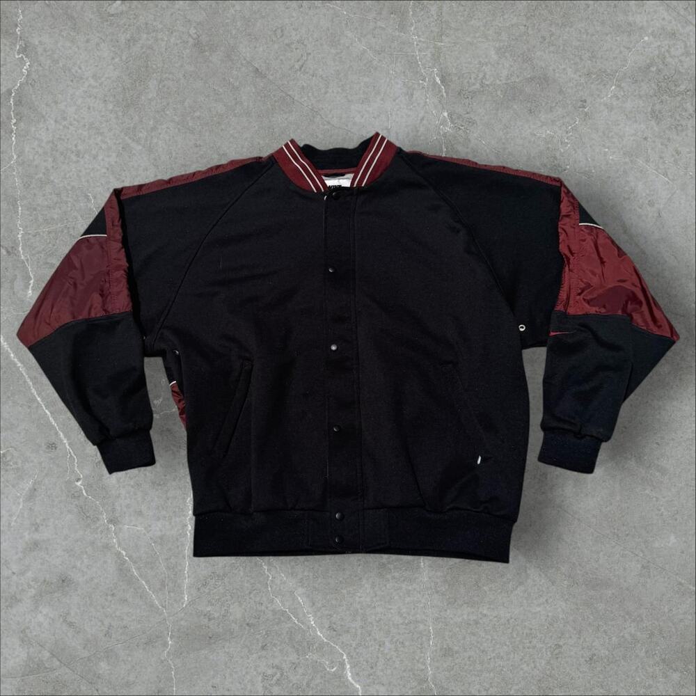 Nike Nylon Full Zip & Button Bomber Jacket XL